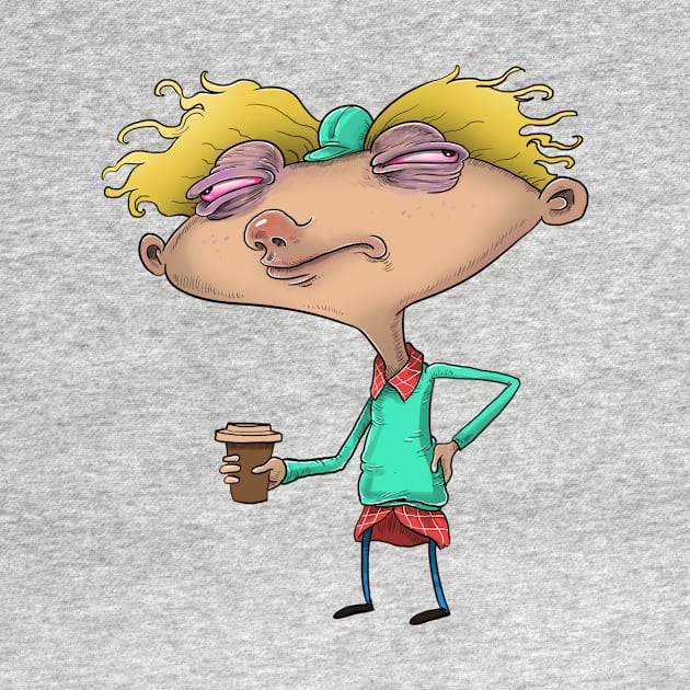 Hey Arnold before coffee by idrawcartoons